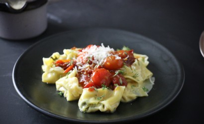 Ziegenkäse-Rucola-Zitronen-Tortellini aus WAN TAN-Teig